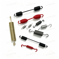 Ressort d'extension avec crochets, œillet ouvert, boucle fermée, crochet pivotant, charge de rupture, tension initiale, allongement, taux de déflection