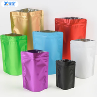 Sachet Doypack en aluminium coloré personnalisé, thermoscellable, refermable, étanche, avec fermeture ziplock en plastique pour gommes, café, épices