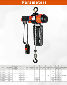 Harga Pabrik TOYO-INTL Derek Rantai Listrik Mini Tipe TA 300kg 500kg Derek Listrik - Product Image 5