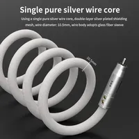 Cable Coaxial XS-Audio de Plata Pura de 75Ω con Conector de Rodio, Salida de Cable SPDIF, Decodificación Digital, Amplificador de TV