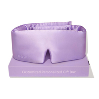 Masque de Sommeil en Satin Brodé pour Voyage, Réutilisable, Occultant, Grand, Personnalisable, Extension de Cils 3D, Vente en Gros d'Usine