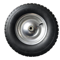 New High Quality 4.00-8 Pneumatic Inflatable 4 PR Rubber Tires Strong Metal Rim Wheels 150kg Load Capacity Retail Use 1 Year