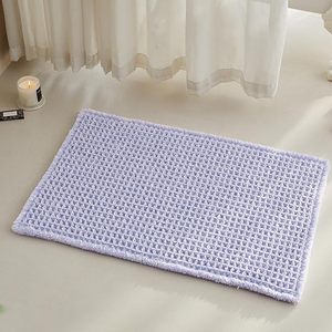 CF <strong>Lavender</strong> Boho Waffle Bath Mat Super Absorbent Non Slip Bath Mats for Bathroom Floor Machine Washable Bath <strong>Rug</strong> with Tassel - Product Image 1