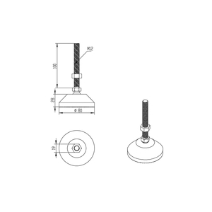 China Lieferant 7053 M12 * 50/80/100-80 Hochleistungs-verstellbare Fuß halterung Große Basis gleiter für 80 Aluminium profil m8 m10 m12 m16 - Product Image 5