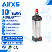 Cylindre pneumatique magnétique réglable à double arbre en alliage d'aluminium SC32*50S avec tige de liaison standard