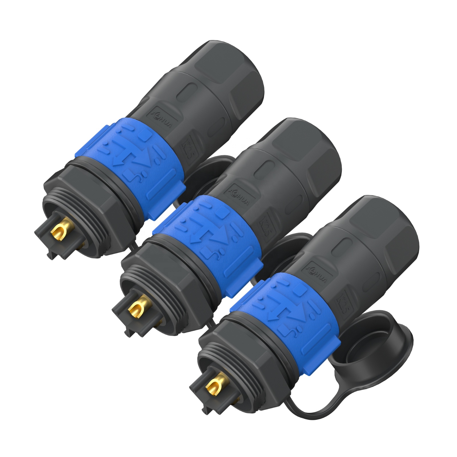 AOHUA K25 Электрический круговой пластиковый IP67 Светодиодный штекер светильник кабель водонепроницаемый разъем 3 Pin