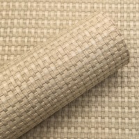 Revêtement mural en papier tissé naturel MYWIND, couleur blanc cassé, épais, décoration en toile de jute naturelle