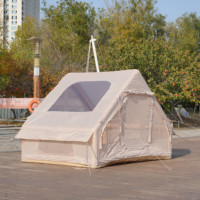 Tente de camping gonflable durable - Tente à colonnes d'air renforcées, résistante au vent et à la neige, abri extérieur 4 saisons