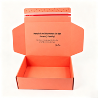 Boîtes d'expédition personnalisées à bande déchirable pour e-commerce, boîtes postales en carton ondulé avec logo personnalisé et poignée pour cadeaux