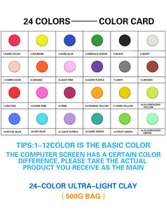 1000g/sac Vente chaude 24/36 couleurs Jouet anti-stress pour enfants Super léger Modélisation polymère Argile douce <span class=keywords><strong>à</strong></span> séchage <span class=keywords><strong>à</strong></span> l'air - Product Image 5