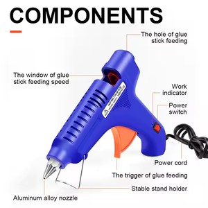 Meilleure vente 110v 220v 100W haute température chauffage rapide bricolage filaire électrique Mini petit pistolet à colle thermofusible avec bâtons - Product Image 5