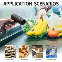 GTCODESTAR 1D escáner de código de barras láser 2D USB con cable lector de código QR lector de código de barras de mano CMOS escáner de código de barras para supermercado
