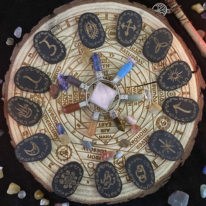 Set di Rune in Legno, Set di Rune da Strega 13 Pezzi, Simboli Rune Incisi per Divinazione - Product Image 3