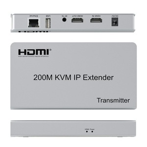 Extenseur 4K pour 200 m sur fibre pour <span class=keywords><strong>KVM</strong></span> métallique <span class=keywords><strong>IP</strong></span> RJ45 Ethernet CAT5e/6 émetteur-récepteur USB clavier souris 3D DTS - Product Image 4