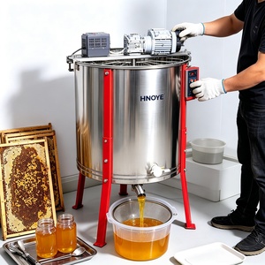 Extractor <span class=keywords><strong>de</strong></span> Miel Eléctrico <span class=keywords><strong>de</strong></span> 8 Cuadros con Cesta Interna <span class=keywords><strong>de</strong></span> Acero Inoxidable 304SS, Centrífuga Radial <span class=keywords><strong>de</strong></span> Miel - Product Image 1