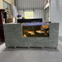 Réservoir de poissons de jardin en métal mobile Koi Fish Tank Système de filtre d'aquarium pour étang hors sol pour l'aménagement paysager Decking Beautiful Outdoor
