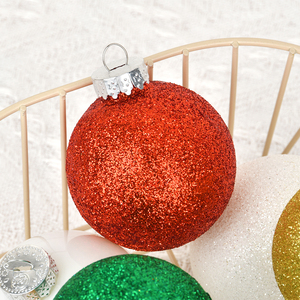 Boule en verre colorée de 6 cm pour la décoration de l'arbre de Noël, élégante et festive, accessoires de Noël - Product Image 3