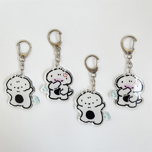 Pabrik Grosir Kustom Dua Sisi Dipersonalisasi Membuat Jelas Logo Epoksi Resin Akrilik Pesona Anime Holografik Akrilik Gantungan Kunci - Product Image 1