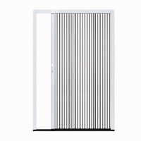 Porte et fenêtre moustiquaire rétractable sans barrière OEM Porte moustiquaire plissée sans rail