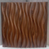 Vente chaude, panneau mural en plastique d'intérieur facile à installer, matériau de décoration, grain de bois noir, PVC, panneaux muraux 3D
