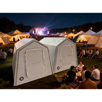 Tente de camping familiale gonflable d'extérieur en Drop Stitch, robuste, type cabane, pour le camping