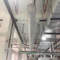 Systèmes de CVC certifiés ROHS sans formaldéhyde sans TVOC sac en tissu de fibres amovibles conduit d'air Flexible gymnase sous-sol école-industriel