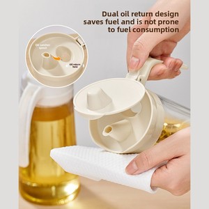 Japanese Style Glass Oil Bottle Automatic Opening Closing Leak-proof Condiment Bottle <b>Large</b> Capacity Seasoning Bottle - Product Image 4