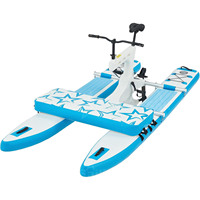 Vélo aquatique commercial pour complexe hôtelier, pédalo gonflable robuste, vélo aquatique gonflable Drop Stitch, pédalo portable pour lac et mer
