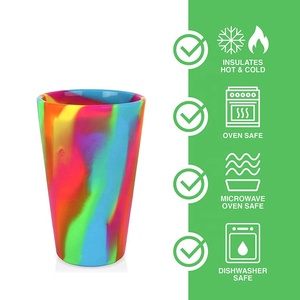 Vente flash - Tasse en silicone incassable, réutilisable, durable, résistante aux chocs, 16 onces, tasse en verre en silicone - Product Image 5