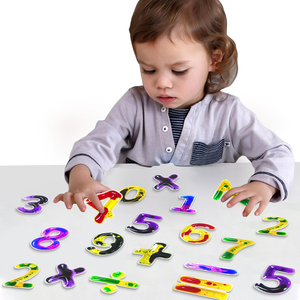 15ชิ้น/1เซ็ตเจลเรียนรู้ประสาทสัมผัสของเล่นตัวเลขสำหรับเด็กวัยหัดเดิน Fidget sensory เด็กของเล่นของเหลวสำหรับออทิซึมและสมาธิสั้น - Product Image 1