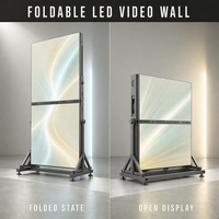 Écran LED transparent P3.91 pliable, mur vidéo 4K HDR10 avec luminosité de 1200 cd et garantie de 2 ans pour affichage en vitrine
