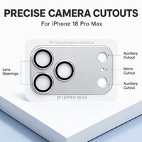 Protection d'écran en verre trempé de qualité AAA anti-rayures, dureté 9H, pour la protection de l'objectif de l'appareil photo 18 Pro Max