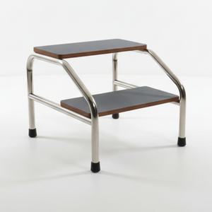 Muebles de hospital sala de examen de acero inoxidable 2 escalones taburete de pie con cubierta de goma - Product Image 3