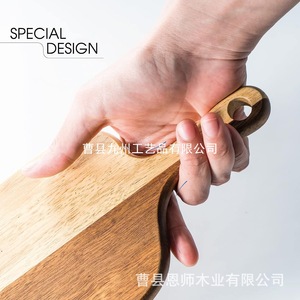 Tabla de cortar de madera de acacia transfronteriza, tabla de picar de madera para el hogar, accesorio creativo para fotografía, madera maciza al por mayor - Product Image 4