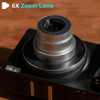 Yeni yüz algılama geri çekilebilir lens dijital kamera 4k optik zoom 10x retro fotoğraf vyoutube youtube için kompakt kamera
