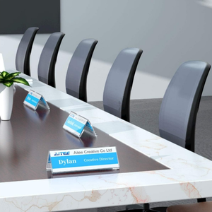 Masalar için akrilik isim plakaları şeffaf çadır isim plakası ekran ofis konferans eğitim etkinlikleri, sunumlar, iş ofisleri - Product Image 5