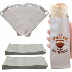 Grease Resistant Serving Bags Aluminum Foil Disposable Food Bags BBQ Take-Out Bags - Product Image 1