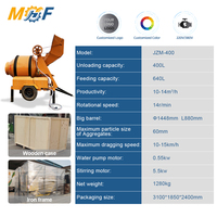 Bétonnière professionnelle MHF 5,5 kW, 400 L, portable, haute efficacité pour les projets de construction rurale