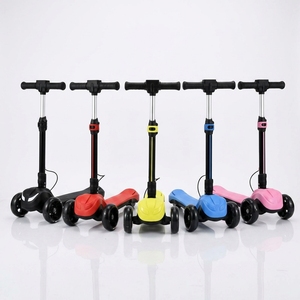 Patinete Eléctrico para Niños <span class=keywords><strong>de</strong></span> 6 a 12 Años, <span class=keywords><strong>Tres</strong></span> <span class=keywords><strong>Ruedas</strong></span> <span class=keywords><strong>de</strong></span> PU, Seguro y Duradero, Plegable con Luces LED, para Uso en Exteriores - Product Image 1