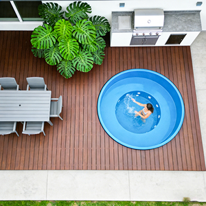 Mini-piscine carrée en fibre de verre avec mosaïque pour la détente dans la cour, piscine hors sol, spa extérieur - Product Image 5