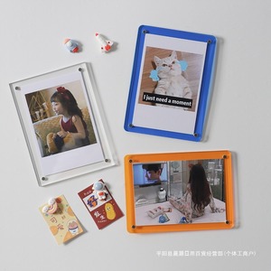 Carré Rectangle Instax Mini Mince Clair Acrylique UV Imprimé 2 Couleurs Réfrigérateur Magnétique Décor À La Maison Cadre Photo - Product Image 3