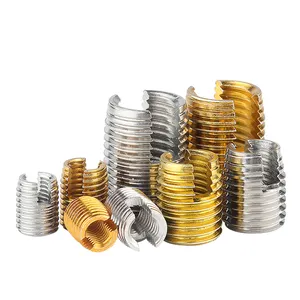 M2 To M16 Galvanized Carbon Steel Thread Screw Inserts Self Tapping Slotted Threaded Screw