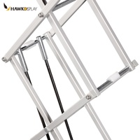 Table de réception automatique pop-up personnalisable Vitrine portable en tissu de tension adaptée aux foires commerciales