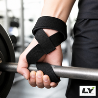 Sangles de levage pour soulevé de terre et musculation, avec support de poignet rembourré, sangles de traction robustes à poignée tissée pour la gym et le fitness