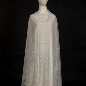 Haut de gamme cordon Voile Tulle robe de soirée dentelle <span class=keywords><strong>suisse</strong></span> blanc Tulle maille tissu 100% Polyester Net tissu - Product Image 5