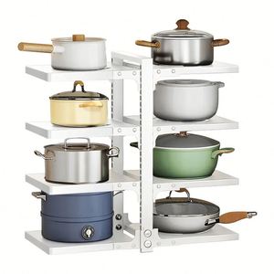 Heavy Duty 7 Tier Kitchen <b>Storage</b> Pot Pan Organizers Inside Cabinet Adjustable Pot and Pan Organizer for Cabinet - Product Image 4