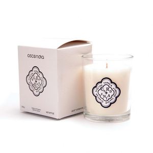 Bougie parfumée en cire de soja Ascendia, pot en verre, moments de tranquillité, aromathérapie florale, décoration d'intérieur, 200g - Product Image 1
