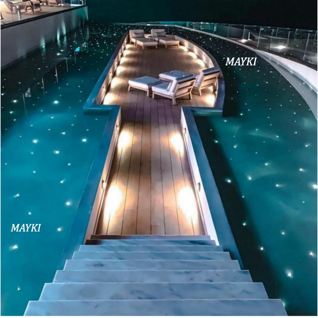 Underwater Fiber Optic Starry Sky Twinkle Pool Lighting 80W LED Inground Fiber Optic Pool Star Lights for Piscina