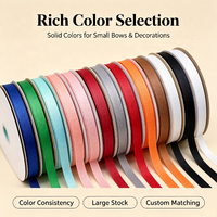 Nastro Grosgrain Hanfan 10mm, Rotolo di Nastro in Poliestere a Coste 1cm per Artigianato, Cucito, Fai-da-Te, Fiocchi per Capelli, Confezioni Regalo, Personalizzazione LOGO, Vendita all'Ingrosso
