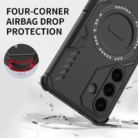 Coque de téléphone antichoc en PC et TPU de haute qualité pour Samsung A55 A56 A36 A16 A26 A06 S25 S26 Ultra, avec protection magnétique arrière